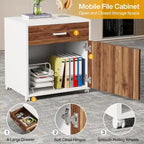 70.8 Inch Executive Desk with File Cabinet Large L Shaped Office Executive Desk Computer Desk