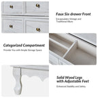 Pallantium Farmhouse 30Tall Distressed 3-Drawer Nightstand With Solid Wood Legs and Adjustable Feet Set Of 2 by HULALA HOME