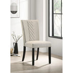 Davidson Beige and Black Upholstered Side Chairs (Set of 2)