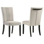 Davidson Beige and Black Upholstered Side Chairs (Set of 2)