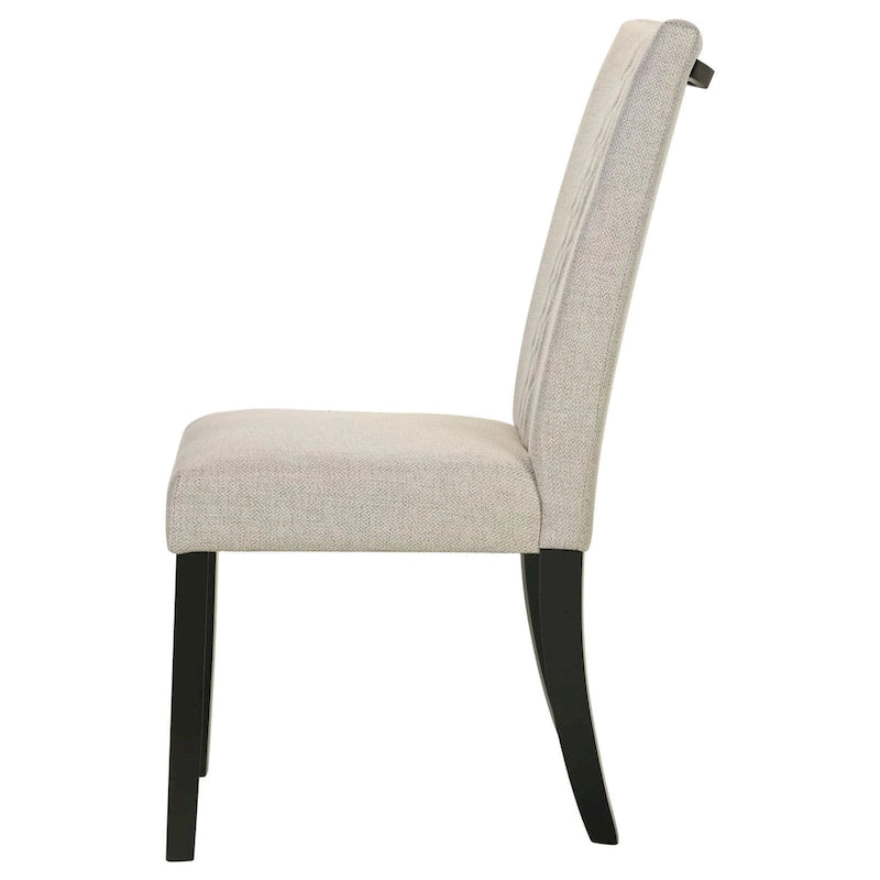 Davidson Beige and Black Upholstered Side Chairs (Set of 2)
