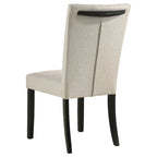Davidson Beige and Black Upholstered Side Chairs (Set of 2)