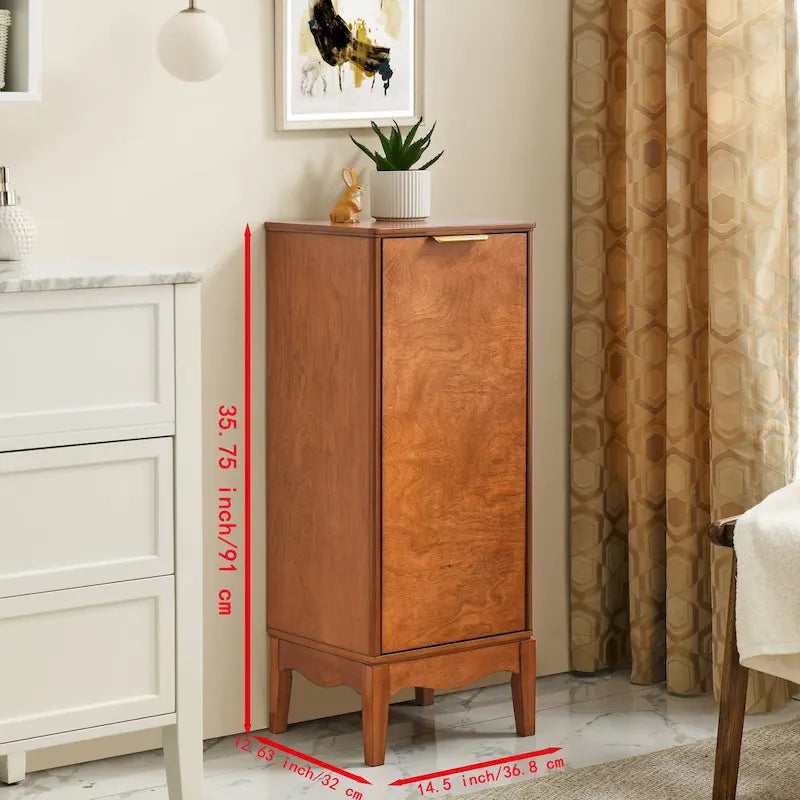 Modern Bathroom Floor Cabinet with Adjustable Shelves