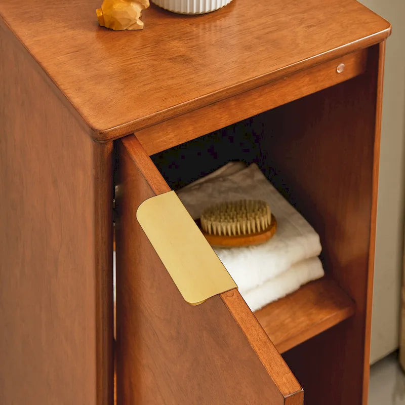 Modern Bathroom Floor Cabinet with Adjustable Shelves