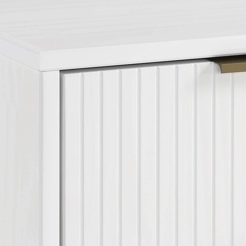 Manhattan Comfort Granville Mid Century Solid Wood 2 Drawer Nightstand Set of 2