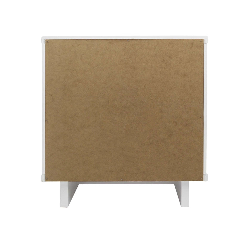 Manhattan Comfort Granville Mid Century Solid Wood 2 Drawer Nightstand Set of 2