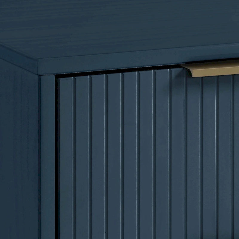 Manhattan Comfort Granville Mid Century Solid Wood 2 Drawer Nightstand Set of 2