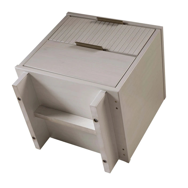 Manhattan Comfort Granville Mid Century Solid Wood 2 Drawer Nightstand Set of 2