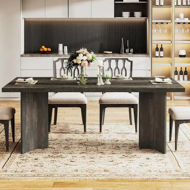 63 Inches Long Kitchen Dinner Table for Dining Room