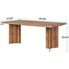 63 Inches Long Kitchen Dinner Table for Dining Room