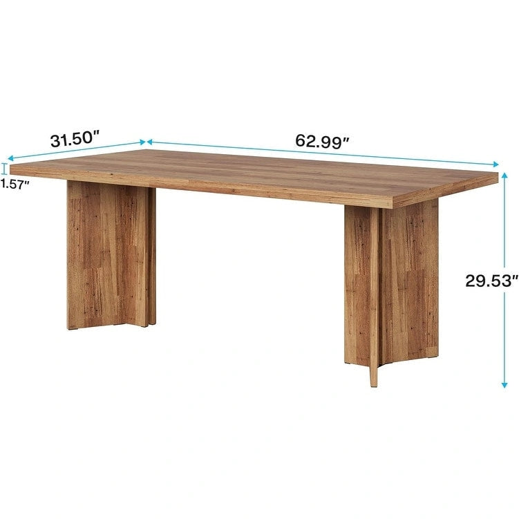 63 Inches Long Kitchen Dinner Table for Dining Room