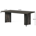 63 Inches Long Kitchen Dinner Table for Dining Room