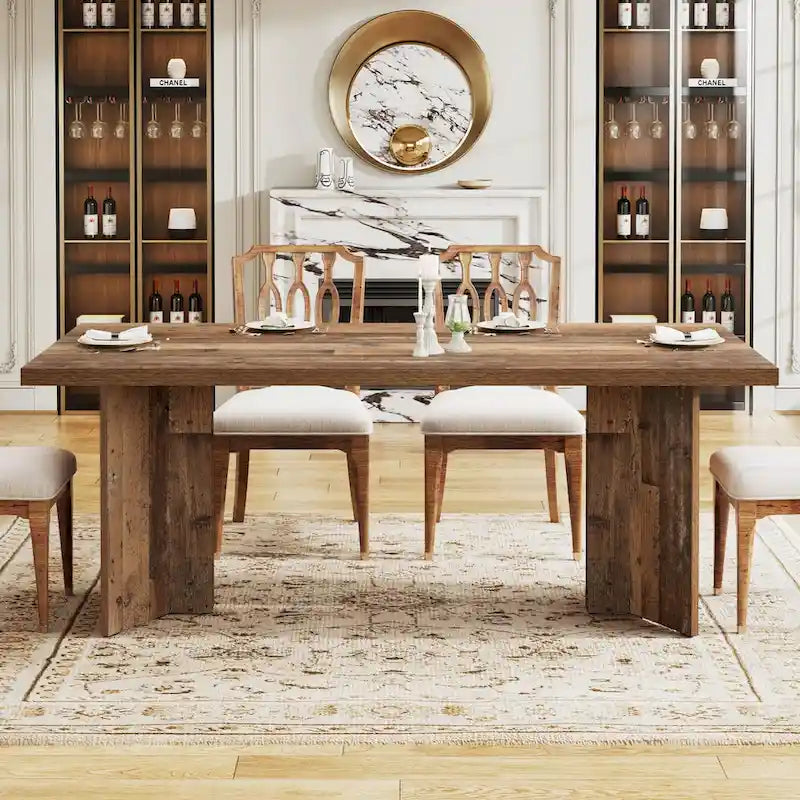 63 Inches Long Kitchen Dinner Table for Dining Room