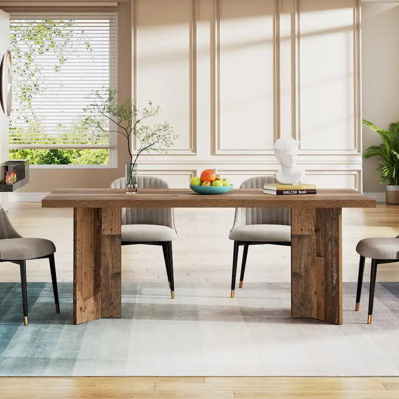 63 Inches Long Kitchen Dinner Table for Dining Room