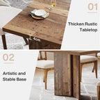 63 Inches Long Kitchen Dinner Table for Dining Room