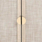 Rattan Storage Accent Cabinet with Doors, Sideboard Buffet Cabinet - 29.53Lx15.75Wx31.5H