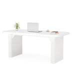 Modern 63 Executive Computer Desk for Home Office, Simple Rectangular Writing Table for Study Room Bedroom