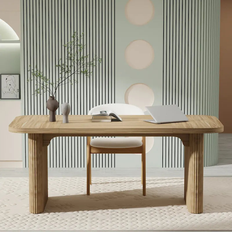 Modern 63 Executive Computer Desk for Home Office, Simple Rectangular Writing Table for Study Room Bedroom