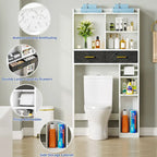 Moasis Over The Toilet Cabinet for Bathroom Storage with Drawers and Shelves