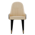 Set of 2 Modern Microfiber Silicone Leather Upholstered Dining Chairs, Metal Legs - 20.5x19.3x35.5 inch