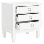 SAFAVIEH Georgeann White 3-Drawer Nightstand