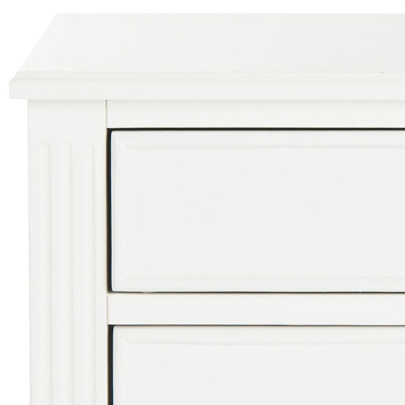 SAFAVIEH Georgeann White 3-Drawer Nightstand