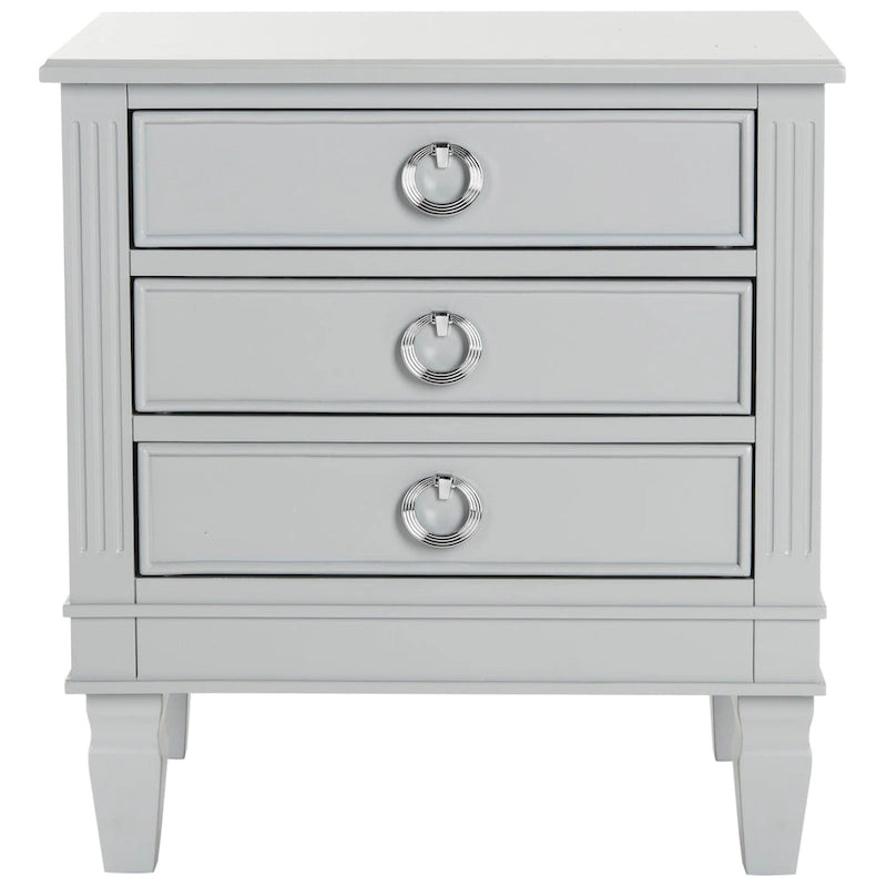 SAFAVIEH Georgeann White 3-Drawer Nightstand