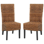 SAFAVIEH Georgetta Dining Natural Dining Chair (Set of 2) - 18.1 x 23.2 x 40.6 - 18Wx23Dx41H