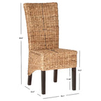 SAFAVIEH Georgetta Dining Natural Dining Chair (Set of 2) - 18.1 x 23.2 x 40.6 - 18Wx23Dx41H