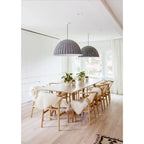 Set of 2 Modern Wood Dining Chair With Y Back Arm Armchair Hemp Seat For Home Restaurant Office