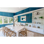 Set of 2 Modern Wood Dining Chair With Y Back Arm Armchair Hemp Seat For Home Restaurant Office