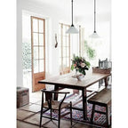 Set of 2 Modern Wood Dining Chair With Y Back Arm Armchair Hemp Seat For Home Restaurant Office