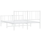vidaXL Metal Bed Frame with Headboard, No Mattress
