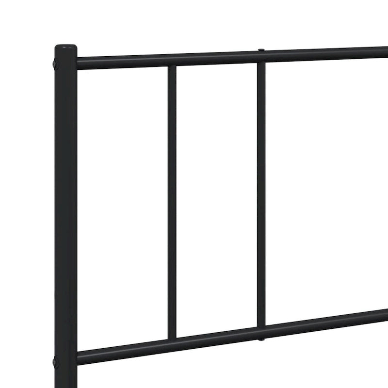 vidaXL Metal Bed Frame with Headboard, No Mattress