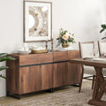 WAMPAT Modern Buffet Sideboards with Adjustable Shelves, Coffee Bar Table for Dining Room