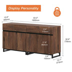 WAMPAT Modern Buffet Sideboards with Adjustable Shelves, Coffee Bar Table for Dining Room