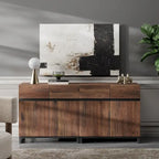 WAMPAT Modern Buffet Sideboards with Adjustable Shelves, Coffee Bar Table for Dining Room