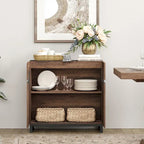 WAMPAT Modern Buffet Sideboards with Adjustable Shelves, Coffee Bar Table for Dining Room