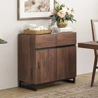 WAMPAT Modern Buffet Sideboards with Adjustable Shelves, Coffee Bar Table for Dining Room
