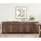 WAMPAT Modern Buffet Sideboards with Adjustable Shelves, Coffee Bar Table for Dining Room