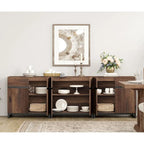 WAMPAT Modern Buffet Sideboards with Adjustable Shelves, Coffee Bar Table for Dining Room