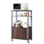 Microwave Rack Stand Rolling Storage Cart - 23.5 x 15.5 x 38.5 (L x W x H)