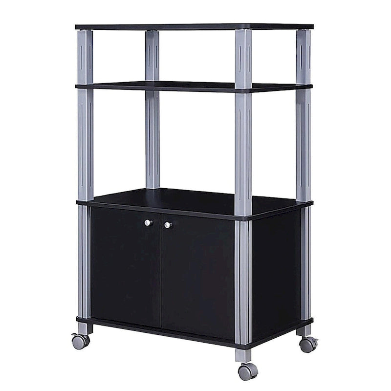 Microwave Rack Stand Rolling Storage Cart - 23.5 x 15.5 x 38.5 (L x W x H)