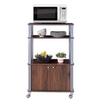 Microwave Rack Stand Rolling Storage Cart - 23.5 x 15.5 x 38.5 (L x W x H)