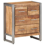 vidaXL Sideboard 23.6x13.8x27.6 Rough Mango Wood