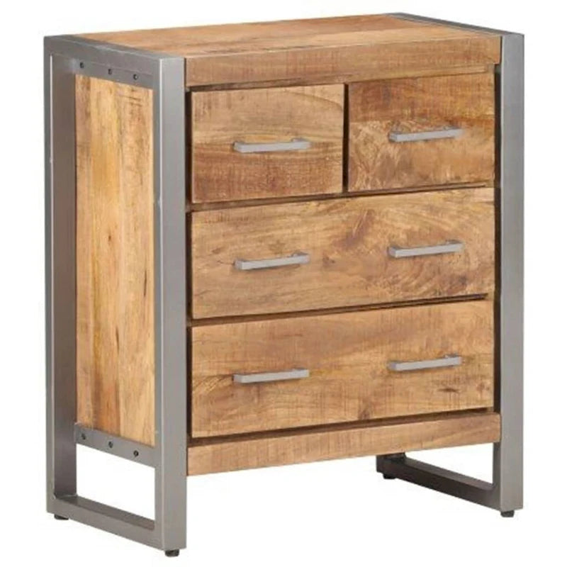 vidaXL Sideboard 23.6x13.8x27.6 Rough Mango Wood