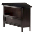 Zena Corner TV and Media Stand, Espresso - 34.65 x 23.94 x 22.28 inches