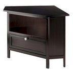 Zena Corner TV and Media Stand, Espresso - 34.65 x 23.94 x 22.28 inches