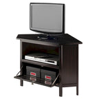 Zena Corner TV and Media Stand, Espresso - 34.65 x 23.94 x 22.28 inches