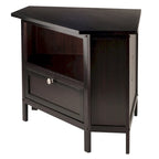 Zena Corner TV and Media Stand, Espresso - 34.65 x 23.94 x 22.28 inches